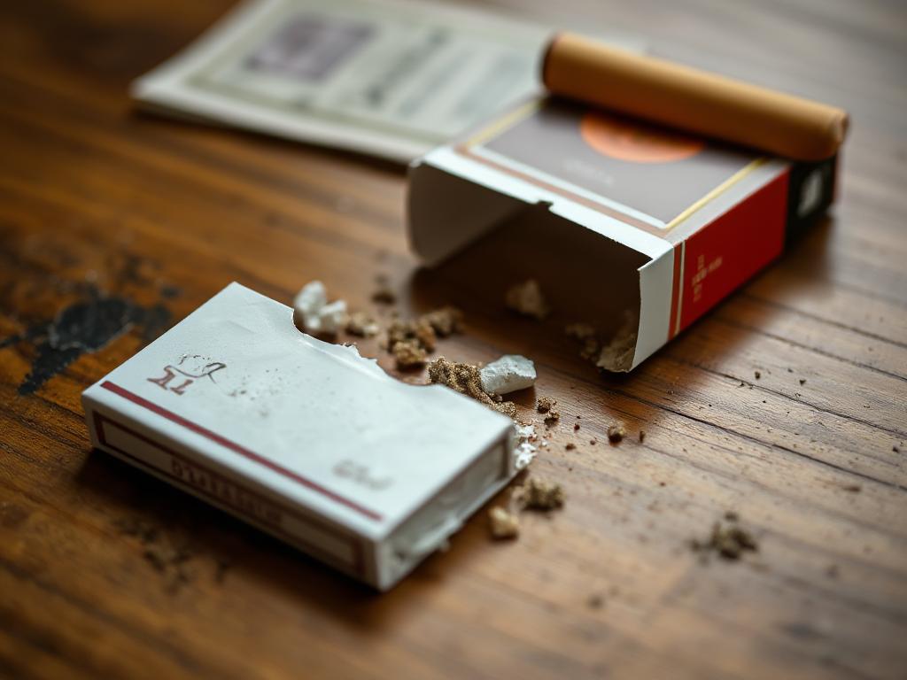 pack of broken cigaretes